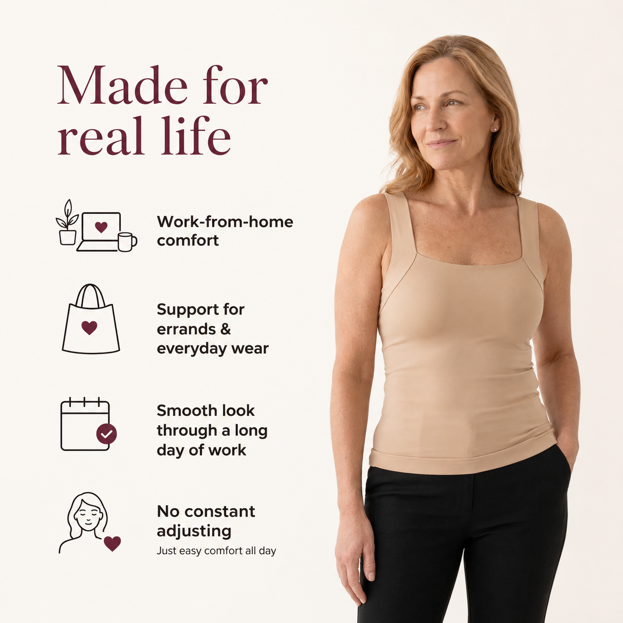 Softora Built-In Bra Comfort Tank
